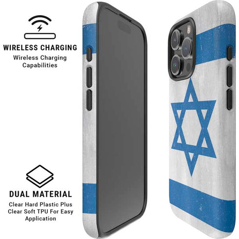Israel Flag Distressed iPhone 16 Pro Max Magsafe Impact Case